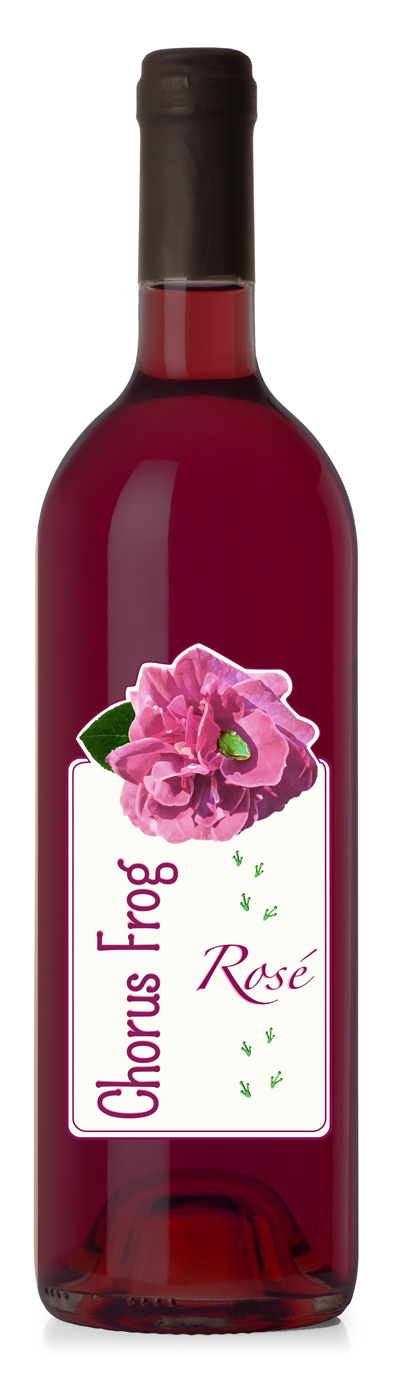 rose wine bottle