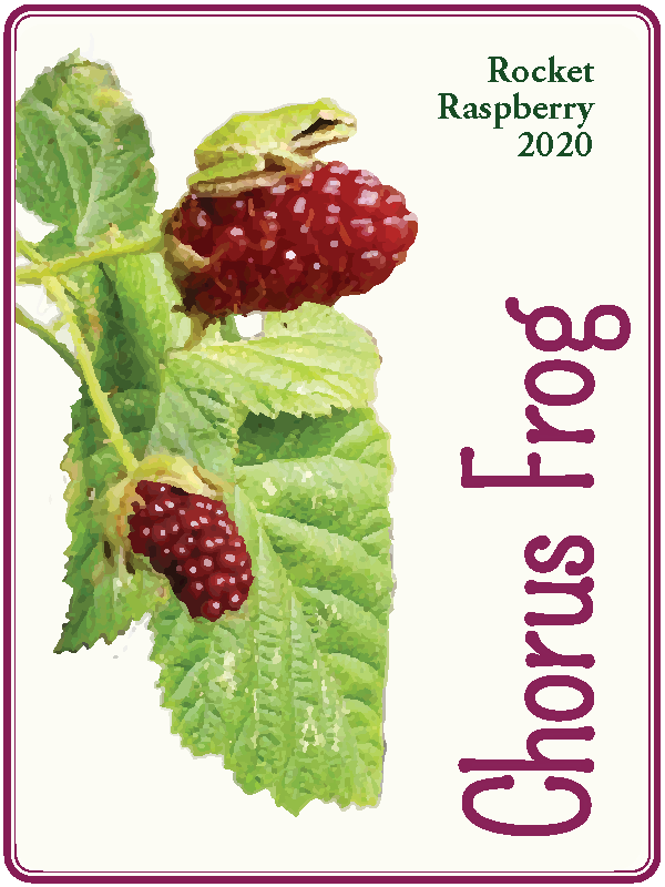 Raspberry wine label