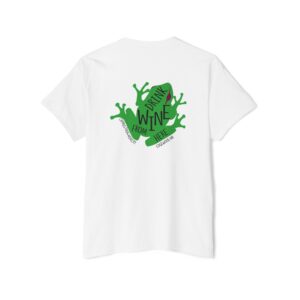 Pocket Tee — 'Drink Wine From Here' Chorus Frog Winery Graphic T‑Shirt