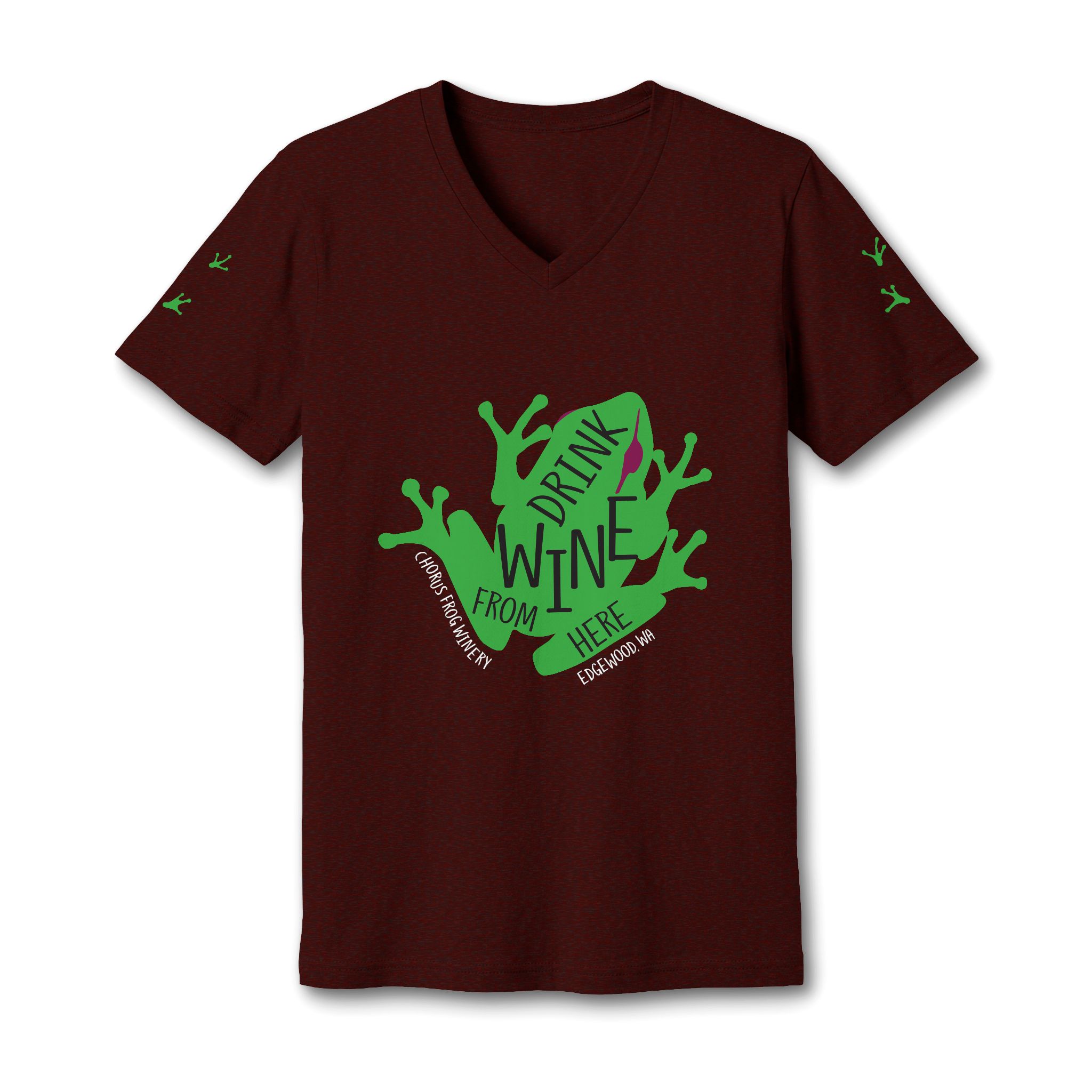 Drink Wine from Here V-Neck Tee - Image 9