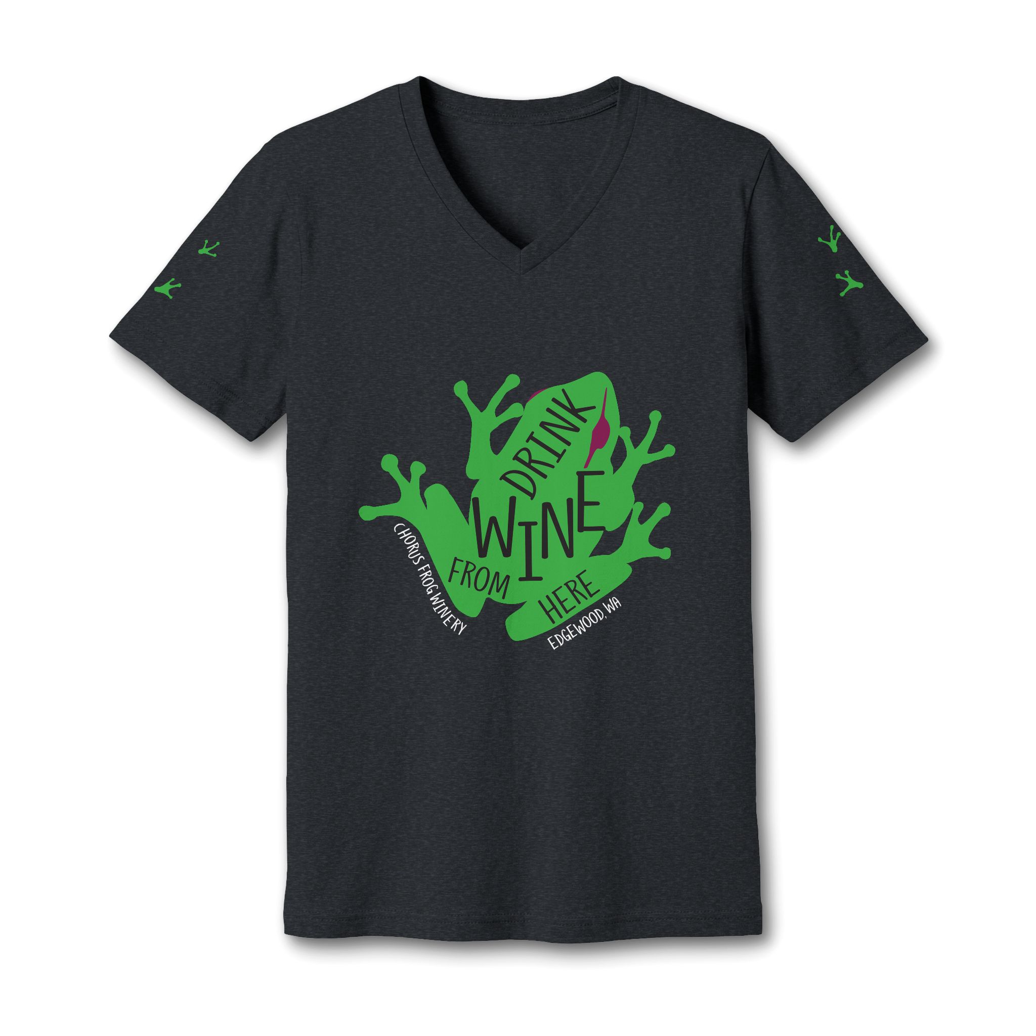 Drink Wine from Here V-Neck Tee - Image 7