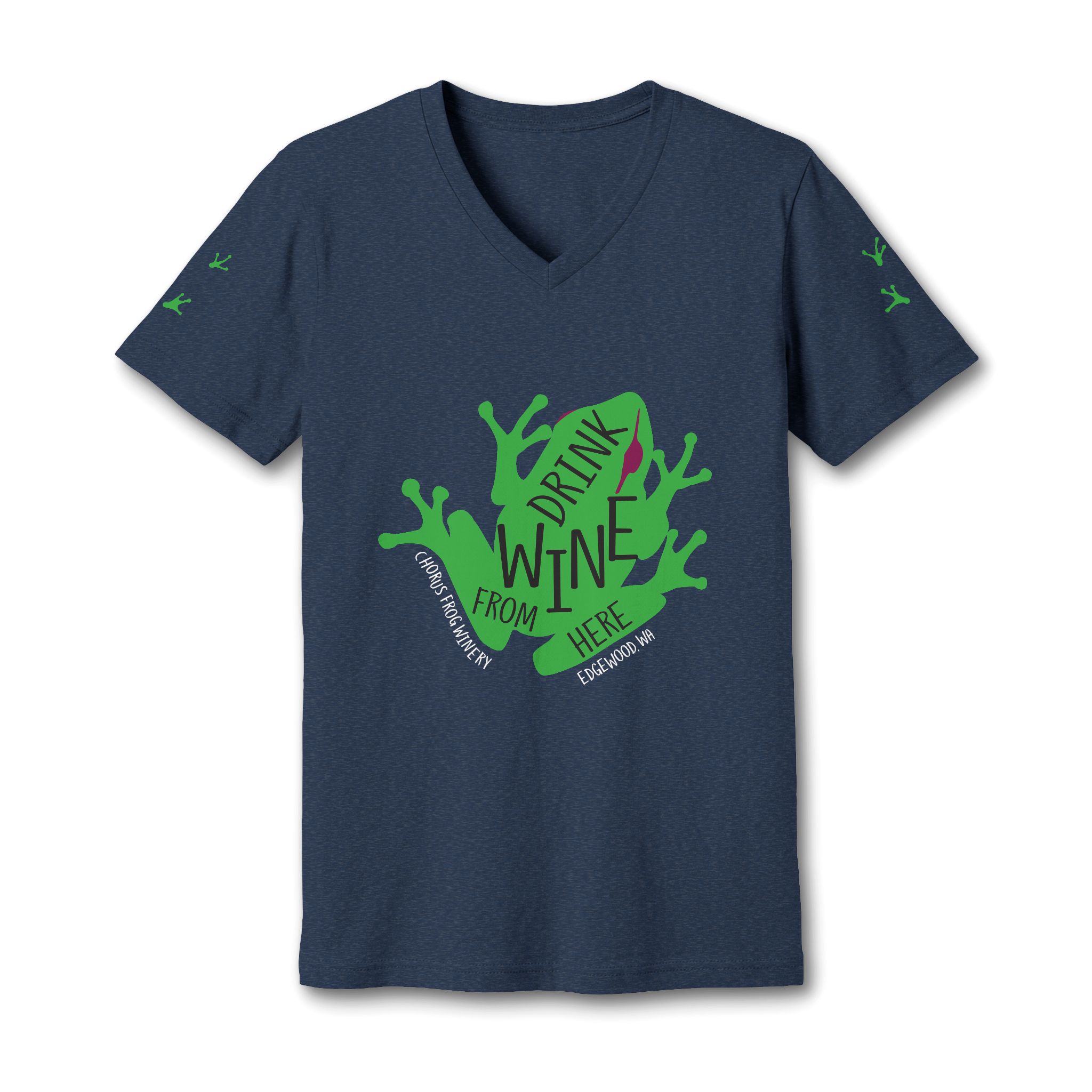 Drink Wine from Here V-Neck Tee - Image 5