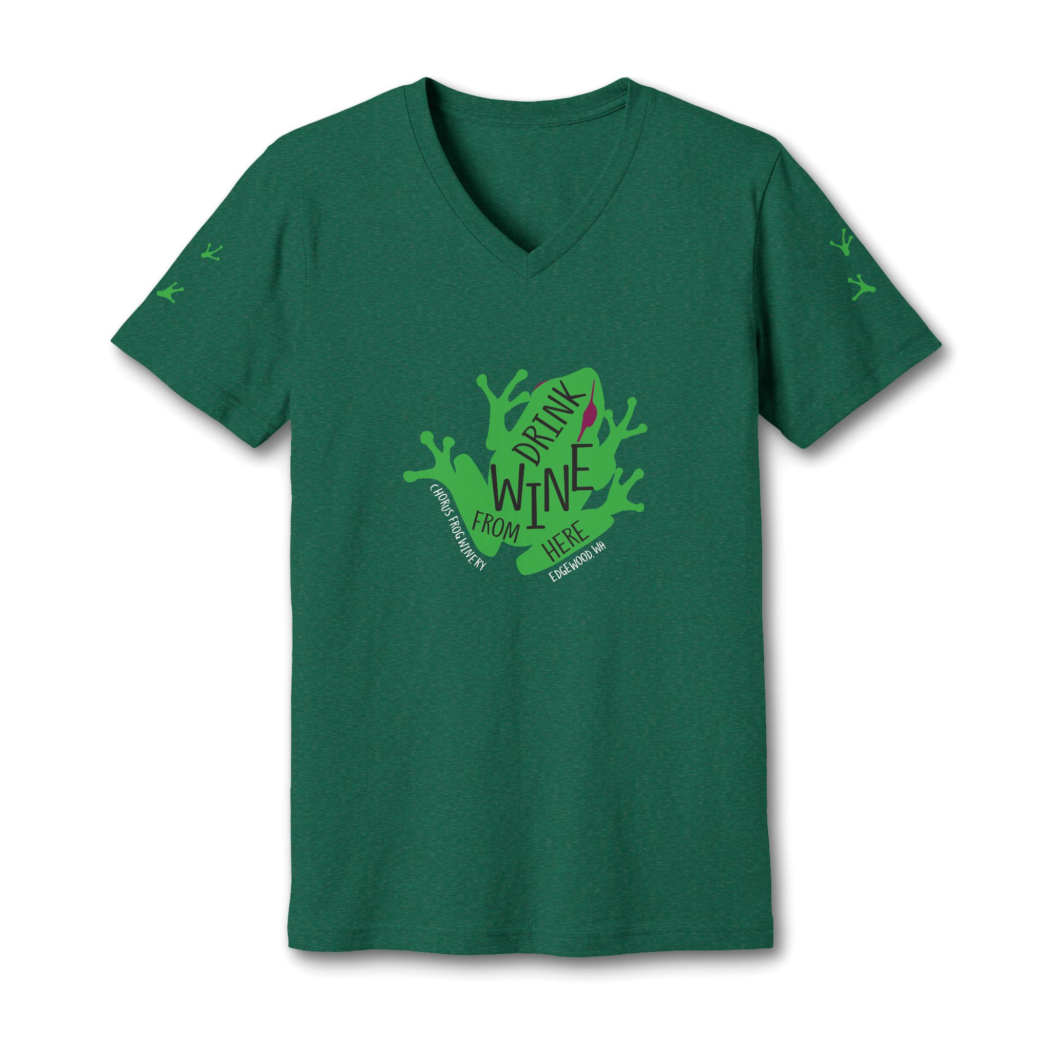 Drink Wine from Here V-Neck Tee - Image 3